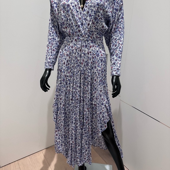 Poupette St. Barth Dresses & Skirts - Poupette St. Barth Dress Blue Floral Print with Red accents